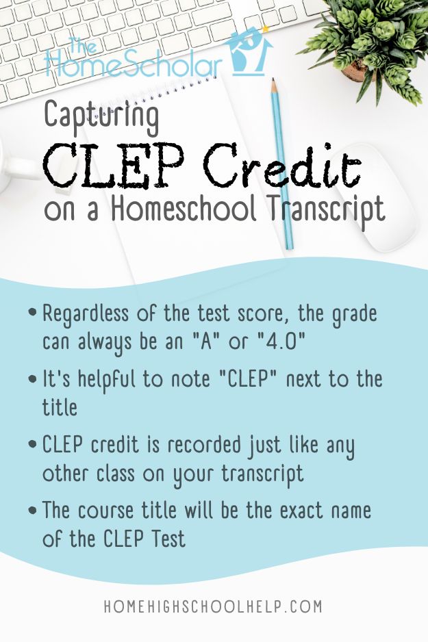 Capturing CLEP Credit on a #Homeschool Transcript @TheHomeScholar
